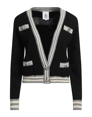LE VOLIÈRE Cardigan Black 30% Polyester, 30% Viscose, 30% Wool, 10% Lurex®