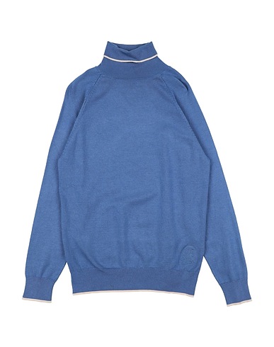 TRUSSARDI JUNIOR Turtleneck Slate blue 70% Viscose, 30% Nylon
