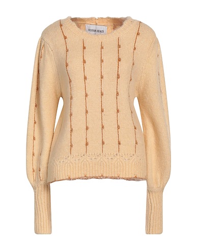 SILVIAN HEACH Pullover Beige 50% Acryl, 20% Polyester, 15% Nylon, 8% Wolle, 7% Metallfaser