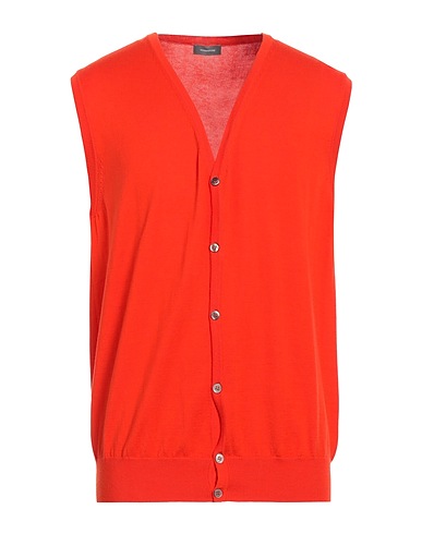 ROSSOPURO Cardigan Tomato red 100% Cotton