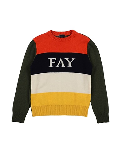 FAY Jumper Orange 90% Wool, 10% Cashmere