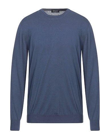 DRUMOHR Sweater Slate blue 70% Cotton, 30% Linen