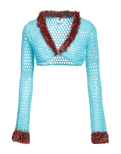 M MISSONI Coprispalle Celeste 48% Lana, 21% Acrilico, 18% Poliammide, 13% Poliestere, Madreperla