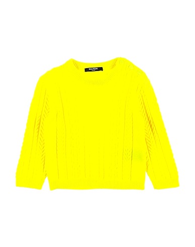 BALMAIN Jumper Lime green 70% Wool, 30% Cashmere
