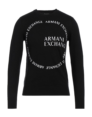 ARMANI EXCHANGE Jumper Black 95% Cotton, 5% Cashmere