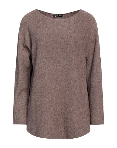 SPADALONGA Sweater Light brown 57% Acrylic, 29% Polyamide, 7% Wool, 7% Viscose