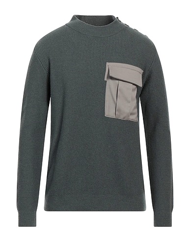 DONDUP Jumper Dark green 100% Wool, Elastane