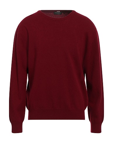 ZANIERI Jumper Burgundy 90% Lambswool, 10% Cashmere