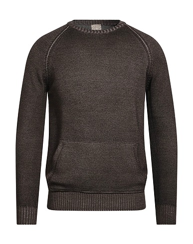 H953 Sweater Dark brown 100% Merino Wool