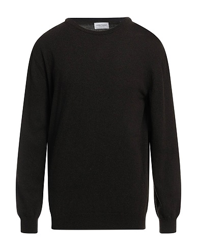 HERITAGE Pullover Testa di moro 90% Lana, 10% Cachemire