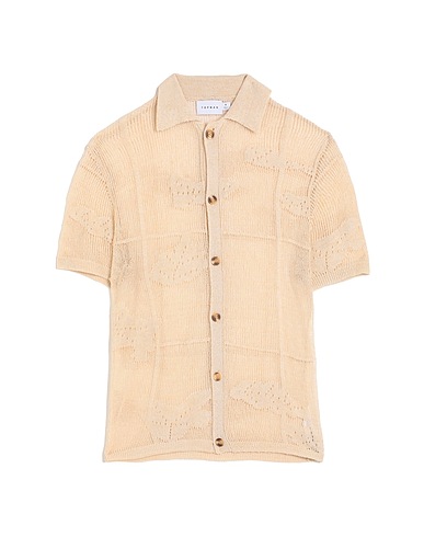 TOPMAN Einfarbiges Hemd Sand 62% Baumwolle, 26% Nylon, 6% Elastan, 6% Metallfaser