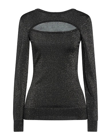 KARL LAGERFELD Jumper Black 52% Viscose, 28% Nylon, 13% Polyester, 7% Metal
