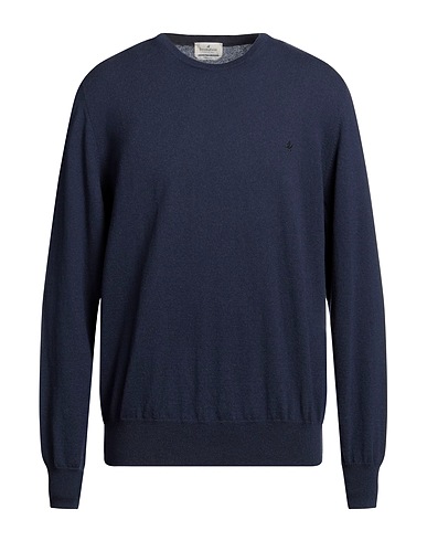 BROOKSFIELD Jumper Navy blue 100% Virgin Wool
