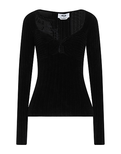 MSGM Jumper Black 86% Viscose, 12% Polyamide, 2% Elastane