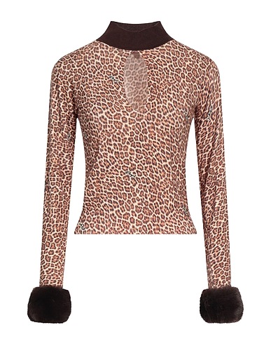 BLUGIRL Polo neck Rust 55% Viscose, 45% Polyamide