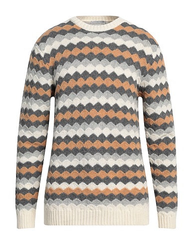 GREY DANIELE ALESSANDRINI Jumper Ivory 70% Wool, 25% Polyamide, 5% Other Fibres