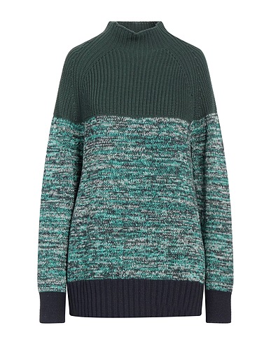 DIANA GALLESI Turtleneck Dark green 61% Cotton, 39% Acrylic