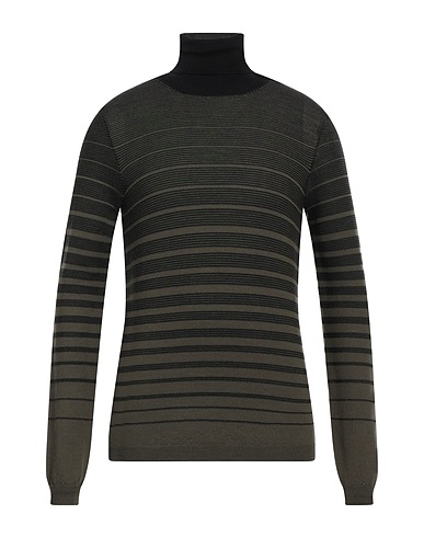 LUCQUES Polo neck Dark green 100% Wool