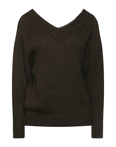 VANESSA SCOTT Pullover Verde scuro 47% Acrilico, 32% Poliammide, 10% Lana, 10% Lana mohair, 1% Metallo