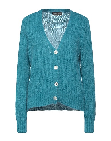 VANESSA SCOTT Cardigan Deep teal 40% Acrylic, 30% Polyamide, 30% Mohair wool