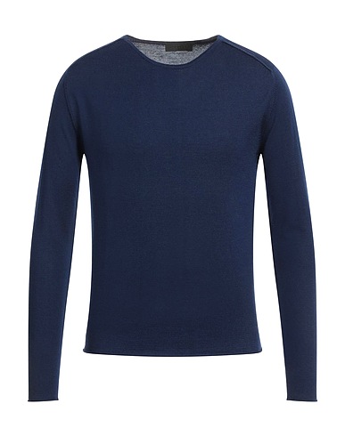LUCQUES Pullover Blu navy 100% Lana Merino