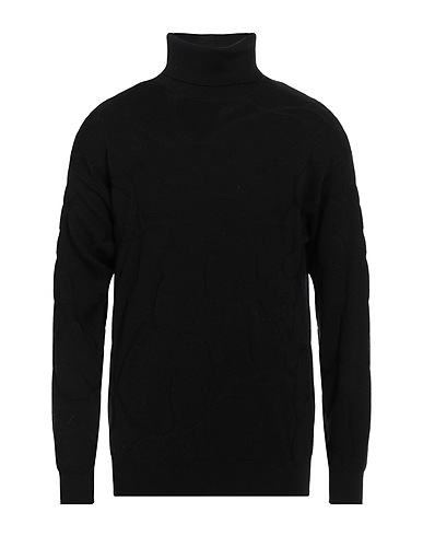 LUCQUES Polo neck Black 70% Wool, 30% Polypropylene