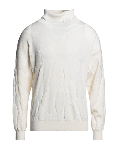 LUCQUES Polo neck Ivory 100% Wool