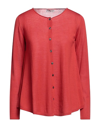 HANDMADE Cardigan Mattone 100% Lana Merino