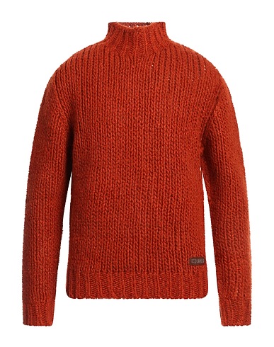 DSQUARED2 Turtleneck Rust 75% Wool, 25% Polyamide, Cow leather