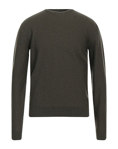 LUCQUES Jumper Military green 100% Merino Wool