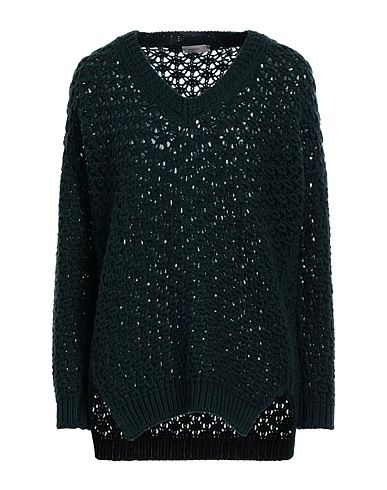 AGNONA Kaschmirpullover  Dunkelgrün 100% Kaschmir