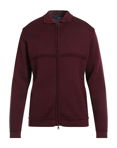 LARDINI Cardigan Burgundy 50% Wool, 50% Acrylic