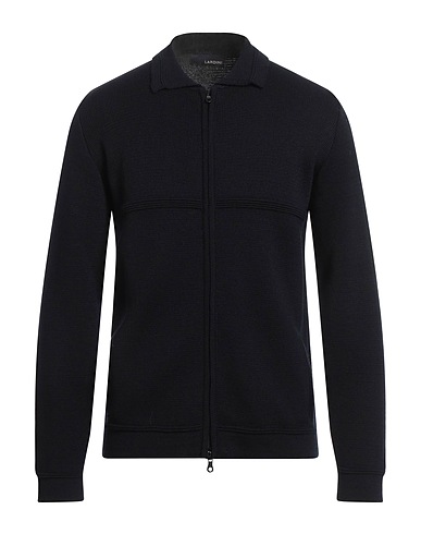 LARDINI Cardigan Midnight blue 50% Wool, 50% Acrylic