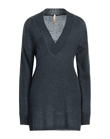 LFDL LA FABBRICA DELLA LANA Pullover Blu notte 40% Acrilico, 30% Poliammide, 30% Lana mohair