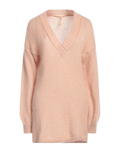 LFDL LA FABBRICA DELLA LANA Jumper Light brown 40% Acrylic, 30% Polyamide, 30% Mohair wool