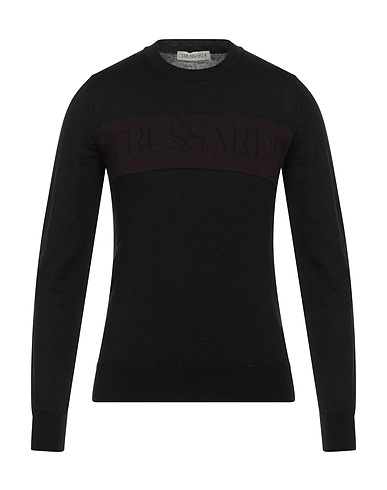 TRUSSARDI Jumper Black 50% Acrylic, 50% Wool