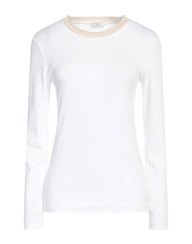 PESERICO Jumper White 94% Cotton, 6% Elastane, Wool, Cashmere, Metallic fiber