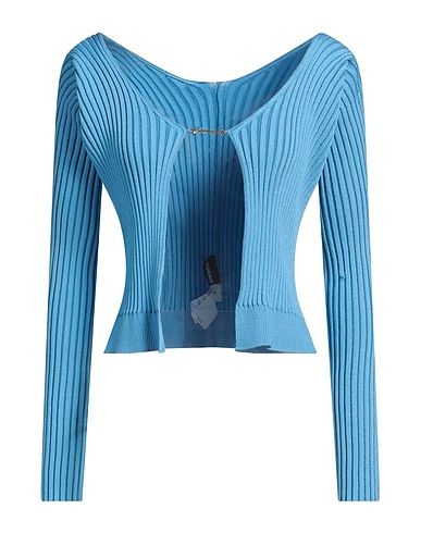 JACQUEMUS Sweater Light blue 82% Viscose, 11% Polyamide, 4% Elastane, 3% Polyester
