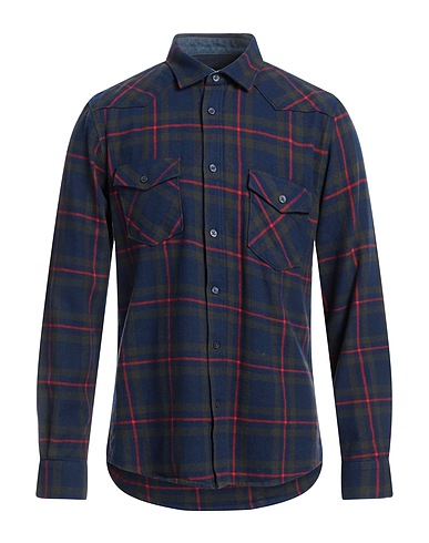 BL.11  BLOCK ELEVEN Checked shirt Blue 100% Cotton