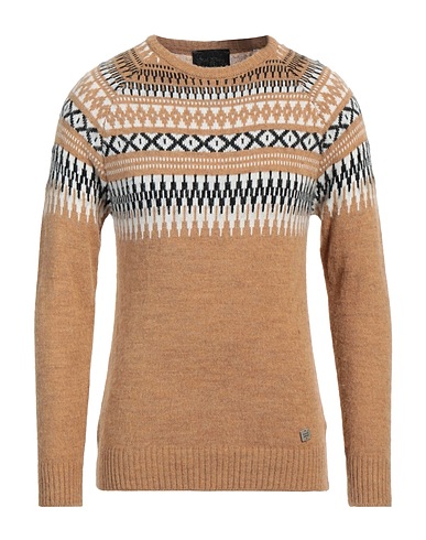BL.11  BLOCK ELEVEN Pullover Cammello 75% Acrilico, 10% Lana, 10% Viscosa, 5% Lana di alpaca