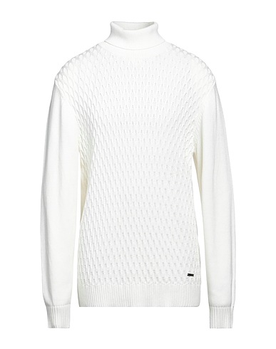 VICTOR COOL Polo neck Ivory 40% Cotton, 31% Polyester, 12% Polyamide, 12% Acrylic, 5% Wool