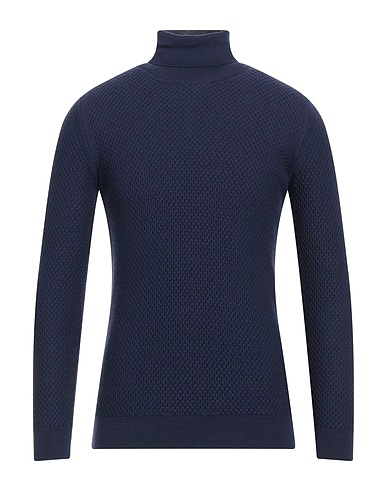 +39 MASQ Polo neck Midnight blue 100% Merino Wool