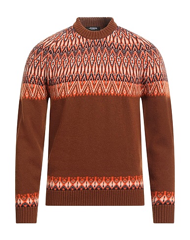 +39 MASQ Pullover Marrone 100% Lana