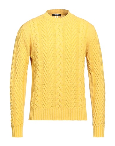 +39 MASQ Pullover Giallo 80% Lana, 20% Poliammide