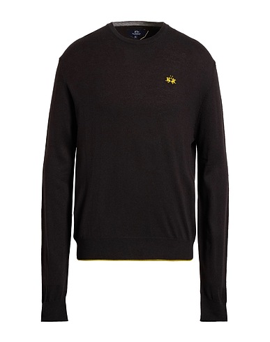 LA MARTINA Pullover Nero 40% Acrilico, 30% Cotone, 30% Lana