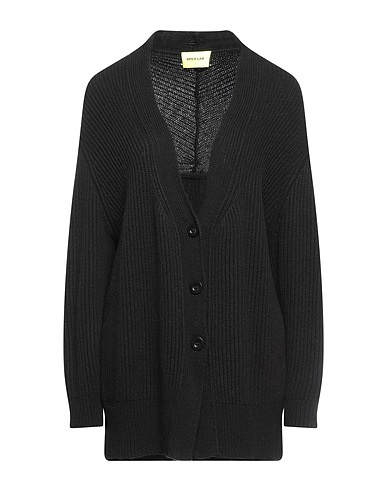 OPEN LAB Cardigan Nero 40% Lana Merino, 35% Viscosa, 15% Poliammide, 10% Cachemire