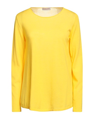 HANDMADE Jumper Yellow 100% Virgin Wool