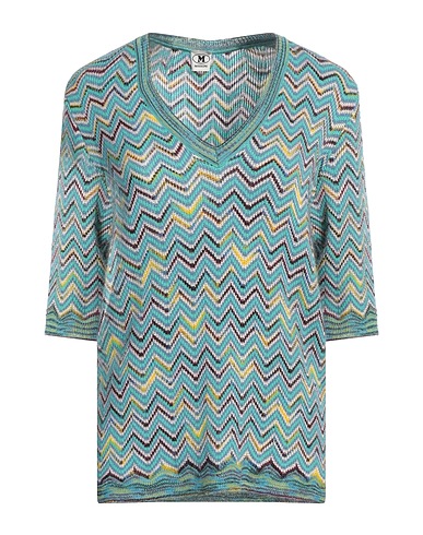 M MISSONI Sweater Turquoise 32% Mohair wool, 28% Viscose, 23% Wool, 17% Polyamide
