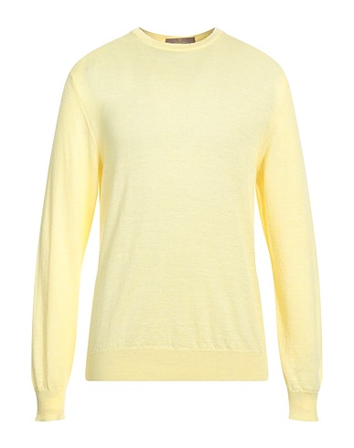 CRUCIANI Jumper Pastel yellow 46% Cashmere, 27% Silk, 27% Linen