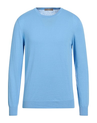 CRUCIANI Jumper Light blue 70% Cotton, 30% Linen